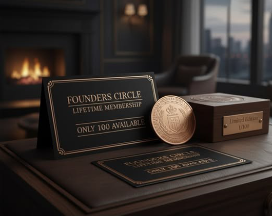 Founders Circle Lifetime Membership: Only 100 available.